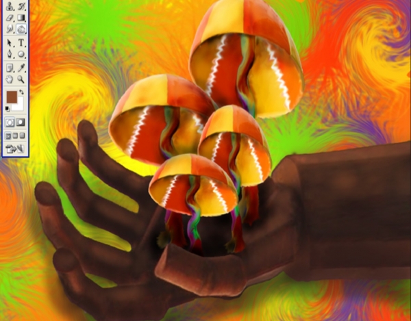 Creation of Hand full of hapiness: Step 12